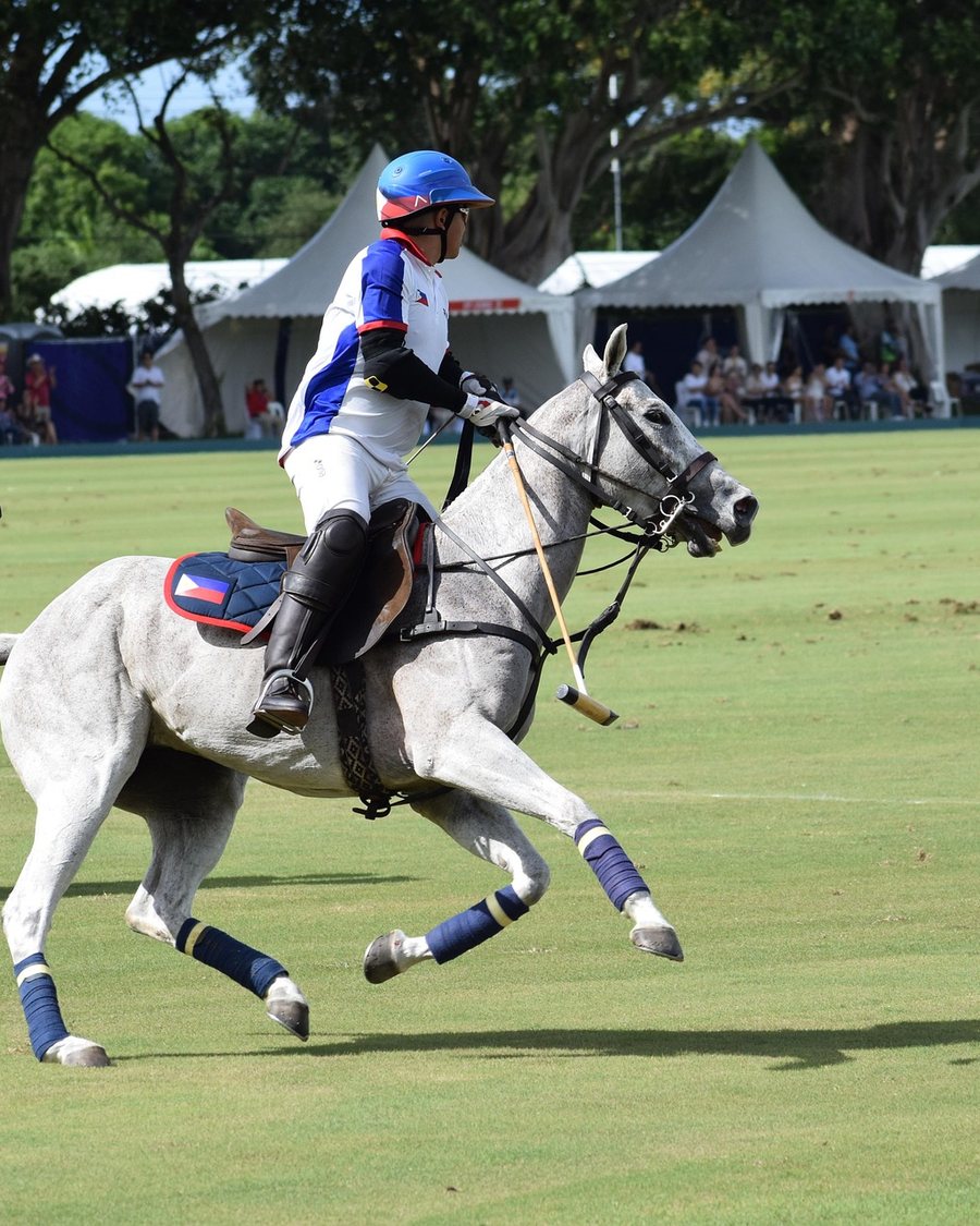 Polospieler auf dem Rasen in Palermo